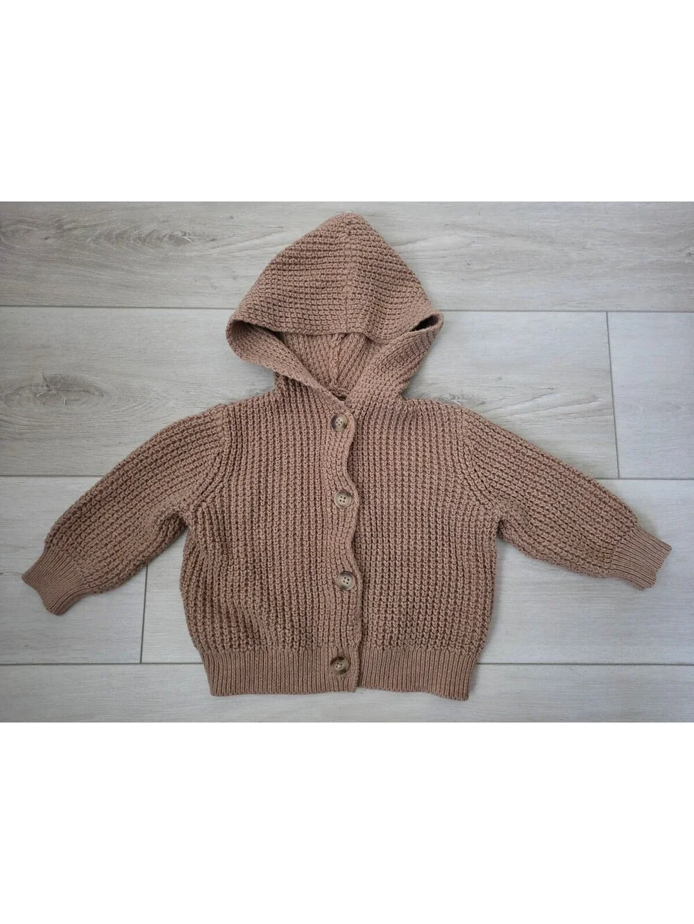 Baby Old Navy hooded knit sweater size 12-18 m